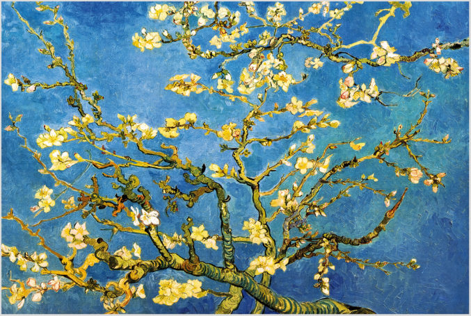 Akustikbild Blühende Mandelbaumzweige, einem Motiv von Vincent van Gogh