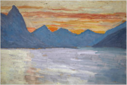 Luganer See vor Sonnenaufgang